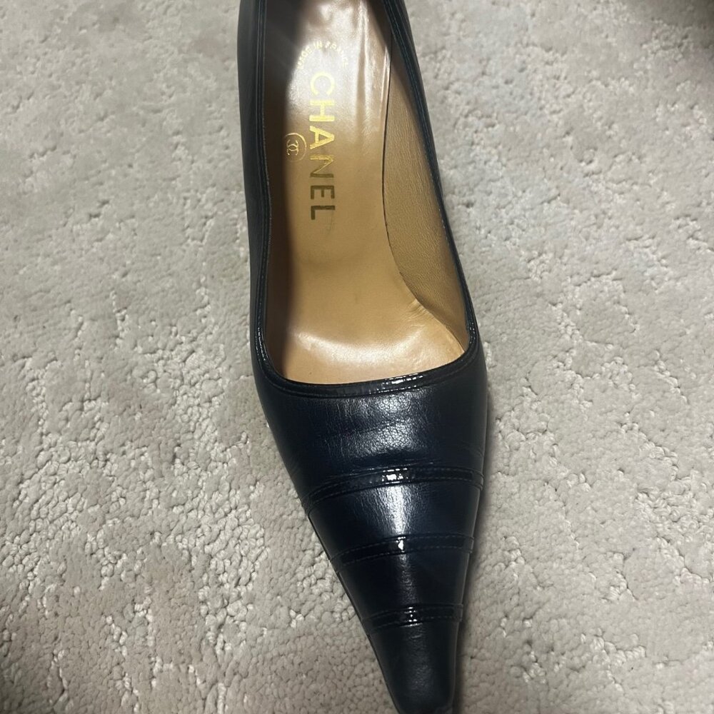 Classic black Chanel high heels